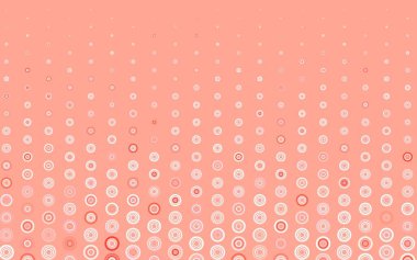 Lekeli açık kırmızı vektör arka planı. Doğa tarzında bulanık halkaları olan güzel renkli çizimler. Poster ve web siteleri için tasarım.