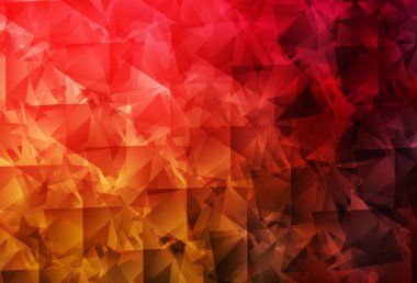 Koyu kırmızı, sarı vektör düşük polimerli doku. Çokgen soyut çizim ve gradyan. Arkaplanlarınız için desenli desen.