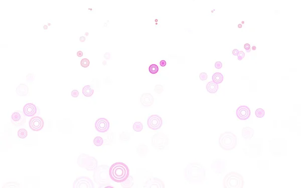 Светло Фиолетовая Розовая Векторная Текстура Дисками Абстрактная Иллюстрация Цветными Пузырями — стоковый вектор