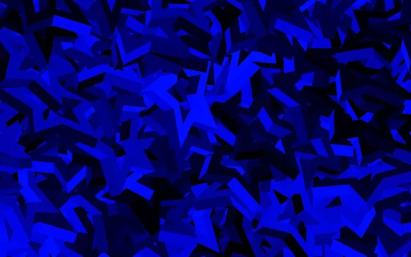 Темний Blue Векторний Шаблон Кристалами Трикутниками Блискуча Абстрактна Ілюстрація Трикутними — стоковий вектор