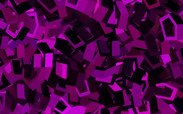 Donkerroze Vectorachtergrond Met Zeshoeken Glitter Abstracte Illustratie Zeshoekige Stijl Patroon — Stockvector