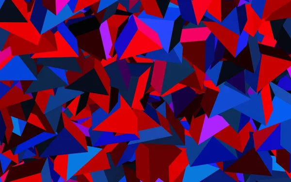 Темно Синяя Красная Векторная Компоновка Линиями Треугольниками Блестящие Абстрактные Иллюстрации — стоковый вектор