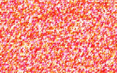 Açık pembe, kare şeklinde sarı vektör deseni. Soyut arkaplanda dikdörtgenler ve renkli gradyanlar. Şablon bir arkaplan olarak kullanılabilir.