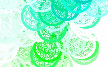 Açık yeşil vektör. Güzel renkli illüstrasyon. Doğa tarzında bulanık daireler. Soyut arka planda bulanık kabarcıklar ve renkli gradyan. Web siteniz için basit tasarım.