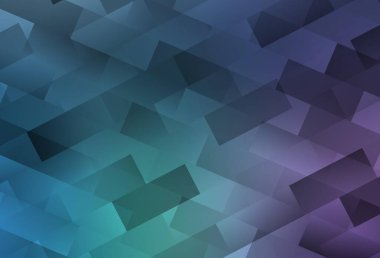 Açık Pembe, eşkenar dörtgenli mavi vektör şablonu. Soyut stil ve dikdörtgenlerle dekoratif tasarım. İniş sayfası için modern şablon.