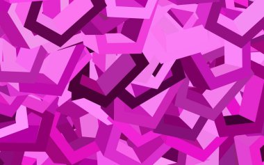 Altıgen dizili açık pembe vektör arkaplanı. Bulanık yüzeyde renkli altıgenlerin çizimi. İş ilanınız için tasarım.