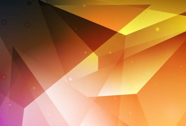 Açık Turuncu vektör arkaplanı, çizgiler, üçgenler. Soyut üçgenli dekoratif tasarım. İniş sayfası için modern şablon.