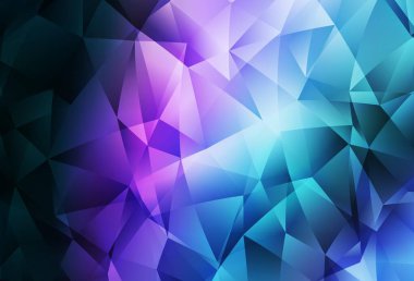 Koyu pembe, mavi vektör düşük polimerli doku. Origami stilinde gradyan ile yaratıcı geometrik illüstrasyon. Broşürünüz için yepyeni bir tasarım..