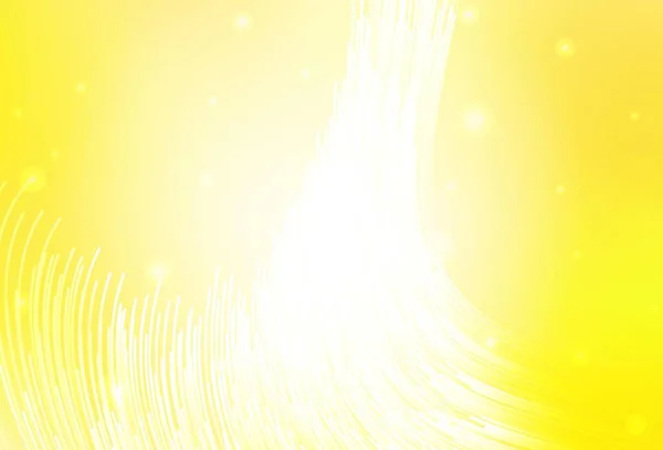 Luz Fundo Vetor Amarelo Com Linhas Curvas Glitter Ilustração Abstrata — Vetor de Stock