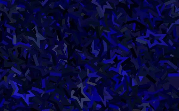 Modelo Vetor Blue Escuro Com Estrelas Céu Projeto Decorativo Borrado —  Vetores de Stock