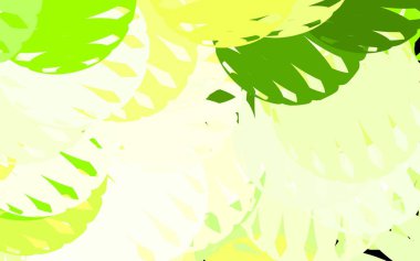 Açık yeşil, rastgele şekilli sarı vektör deseni. Modern tarzda değişen renkli kaotik formlar. Web siteniz için basit tasarım.