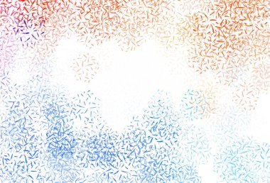 Parlak çizgili açık pembe vektör arkaplanı. Renkli çubuklarla, soyut çizimler. Reklamlar, posterler, afişler için desen.