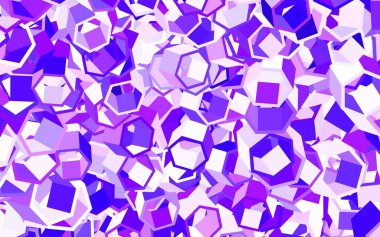 Altıgen tarzda hafif Mor vektör şablonu. Renkli altıgenli bulanık arkaplan. Reklamlar, broşürler için desen.
