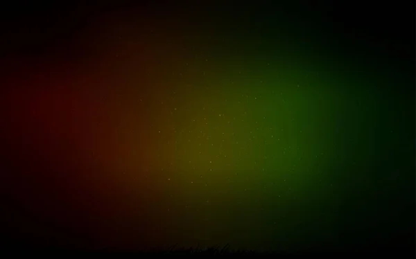 Темний Зелений Червоний Вектор Нічними Небесними Зірками Сяючий Малюнок Небесними — стоковий вектор
