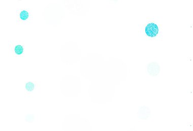 Açık mavi, daireli yeşil vektör şablonu. Bulanık dekoratif tasarım baloncuklu soyut tarzda. Poster ve web siteleri için tasarım.