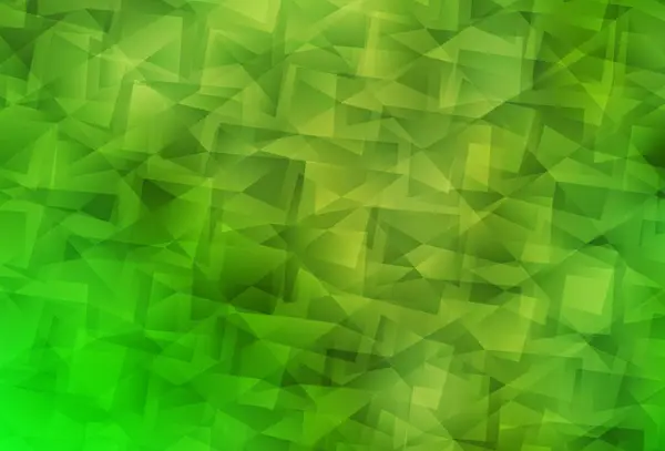 浅绿色 黄色矢量抽象多边形模板 具有渐变的Origami风格的创造性几何图解 全新设计的单张 — 图库矢量图片