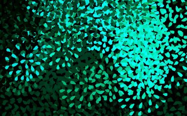 Soyut şekilli koyu yeşil vektör dokusu. Renkli rastgele şekillerle modern soyut illüstrasyon. Bir cep telefonu için arka plan.