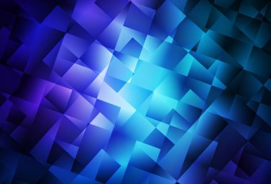 Çizgileri ve dikdörtgenleri olan koyu mavi vektör düzeni. Dikdörtgen şekilli soyut çizimler. İş ilanları, broşürler, broşürler için desen