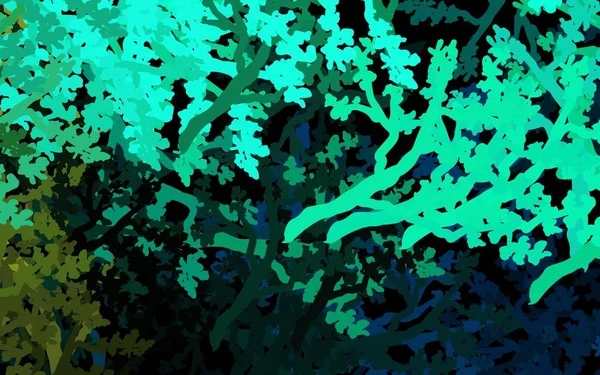 Dunkelgrüne Vektor Abstrakten Hintergrund Mit Bäumen Ästen Eine Elegante Helle — Stockvektor