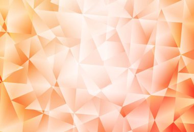 Açık Turuncu vektör üçgen arkaplan parlıyor. Çokgen şekilli bir örnek. İşiniz için yepyeni bir tasarım..