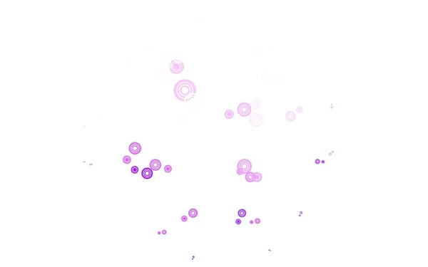 Світло Фіолетовий Рожевий Векторний Фон Крапками Блискуча Абстрактна Ілюстрація Розмитими — стоковий вектор