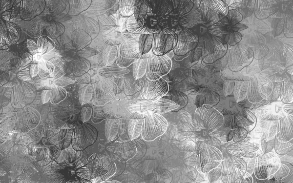 Fond Naturel Vecteur Gris Clair Avec Des Fleurs Illustration Créative — Image vectorielle