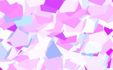 Açık pembe, mavi vektör desenli ve renkli altıgenli. Renkli altıgenli soyut illüstrasyon. Marka kitabınız için yeni şablon.