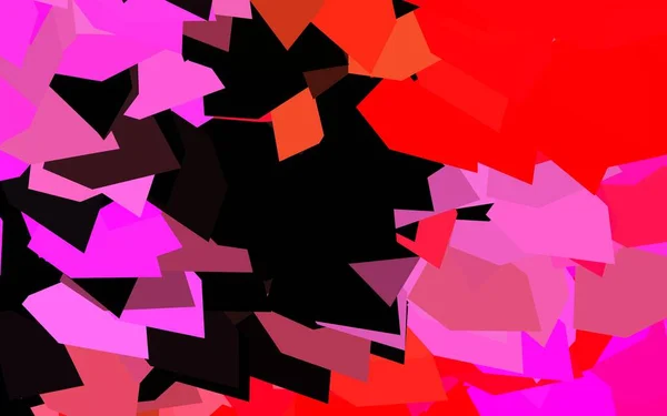 Rose Foncé Fond Vectoriel Jaune Avec Triangles Illustration Avec Ensemble — Image vectorielle
