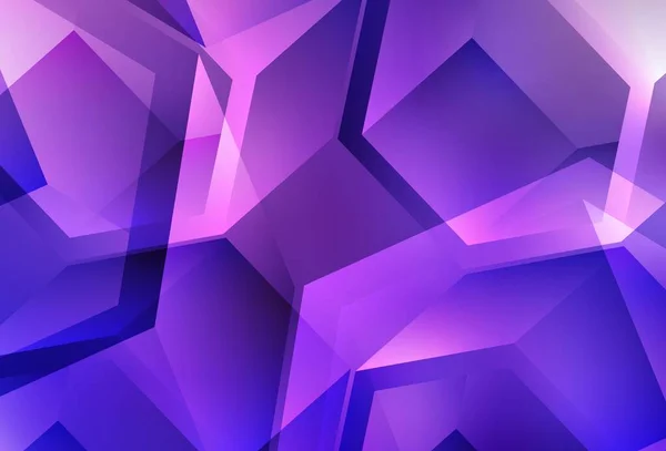 Luz Púrpura Fondo Vectorial Rosa Con Triángulos Cubos Ilustración Con — Archivo Imágenes Vectoriales