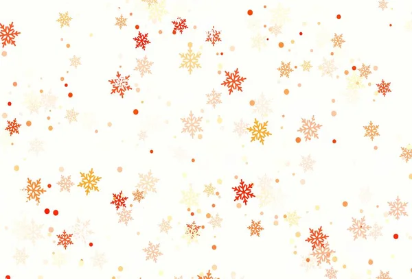 Светло Красная Векторная Текстура Цветными Снежинками Красочный Декоративный Дизайн Стиле — стоковый вектор
