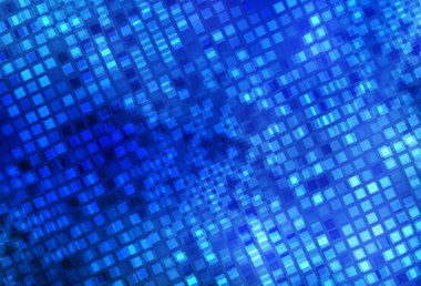 Açık mavi vektör deseni kare biçiminde. Dikdörtgenleri ve kareleri olan güzel bir çizim. İş ilanları, broşürler, broşürler için desen