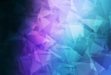 Koyu pembe, mavi vektör soyut çokgen şablon. Gradyanı olan zarif parlak çokgen çizimi. İşiniz için yepyeni bir tasarım..