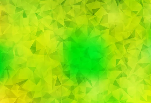 Verde Claro Vector Amarillo Patrón Poligonal Abstracto Ilustración Colorida Estilo — Archivo Imágenes Vectoriales