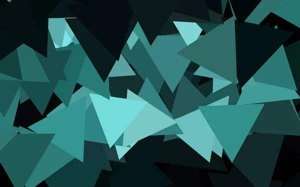 Dunkelgrüne Vektorschablone Mit Kristallen Dreiecken Moderne Abstrakte Illustration Mit Bunten — Stockvektor