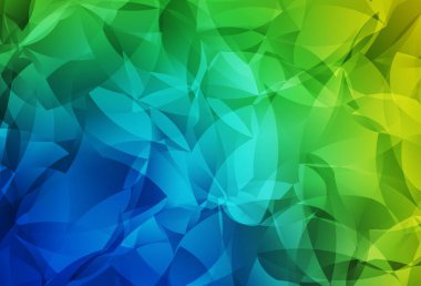 Açık mavi, yeşil vektör soyut mozaik arka plan. Üçgenler ile renkli soyut resimde. Cep telefonu arka plan için şablon.