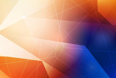 Açık mavi, sarı vektör arkaplan, çizgiler, üçgenler. Üçgen şekilli ışıltılı soyut çizimler. İşiniz için en iyi akıllı tasarım.