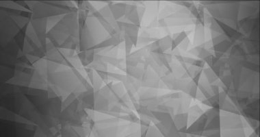  Üçgenli açık gri çokgen animasyon. Hareket tarzında soyut gradyan çok renkli arkaplan. 4K döngü videosu