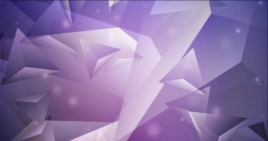 Mor ve koyu pembe üçgenli çokgen animasyon. Hareket tarzında soyut gradyan çok renkli arkaplan. 4K döngü videosu