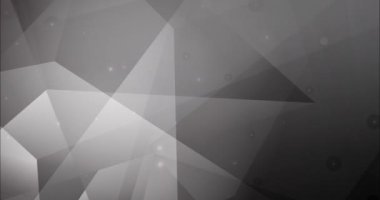 Koyu gri, üçgenli çokgen animasyon. Hareket tarzında soyut gradyan çok renkli arkaplan. 4K döngü videosu