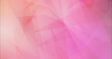 Açık pembe ve sarı üçgenli çokgen animasyon. Hareket tarzında soyut gradyan çok renkli arkaplan. 4K döngü videosu