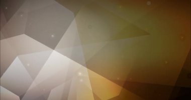 Koyu sarı ve kahverengi animasyonlar, üçgenler ve parlayan daireler. Hareket tarzında soyut gradyan çok renkli arkaplan. 4K döngü videosu