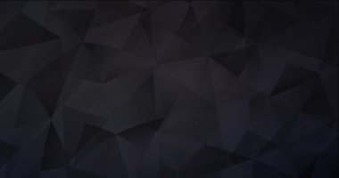 Koyu gri, üçgenli çokgen animasyon. Hareket tarzında soyut gradyan çok renkli arkaplan. 4K döngü videosu