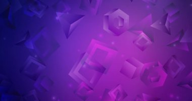 Benekli video örneği 4K döngüsü. Gradyan dikdörtgenlerle modern soyut animasyon. Mobil uygulamalar için şarjör