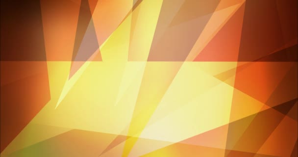 Animazione Poligonale Arancione Scuro Con Triangoli Sfondo Multicolore Gradiente Astratto — Video Stock