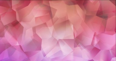 açık pembe ve sarı döngülü animasyon renkli çokgen desenli