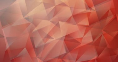 Üçgenli koyu kırmızı çokgen animasyon. Hareket tarzında soyut gradyan çok renkli arkaplan. 4K döngü videosu