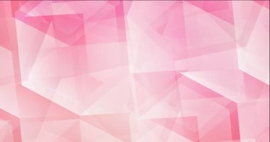 Açık pembe ve sarı üçgenli çokgen animasyon. Hareket tarzında soyut gradyan çok renkli arkaplan. 4K döngü videosu