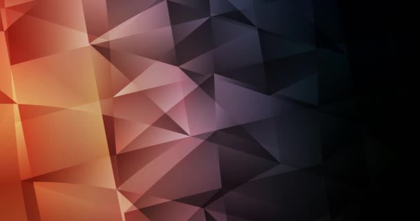 Animation Polygonale Brun Foncé Jaune Avec Triangles Fond Multicolore Dégradé — Video