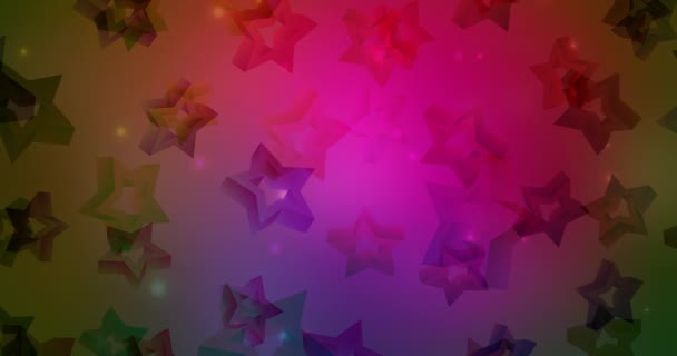 Animación Bucle Abstracta Con Luces Brillantes Estrellas Navidad Sobre Fondo — Vídeo de stock