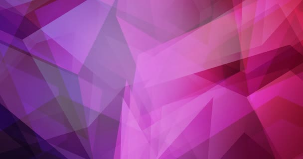 Animation Polygonale Rose Foncé Avec Triangles Fond Multicolore Dégradé Abstrait — Video